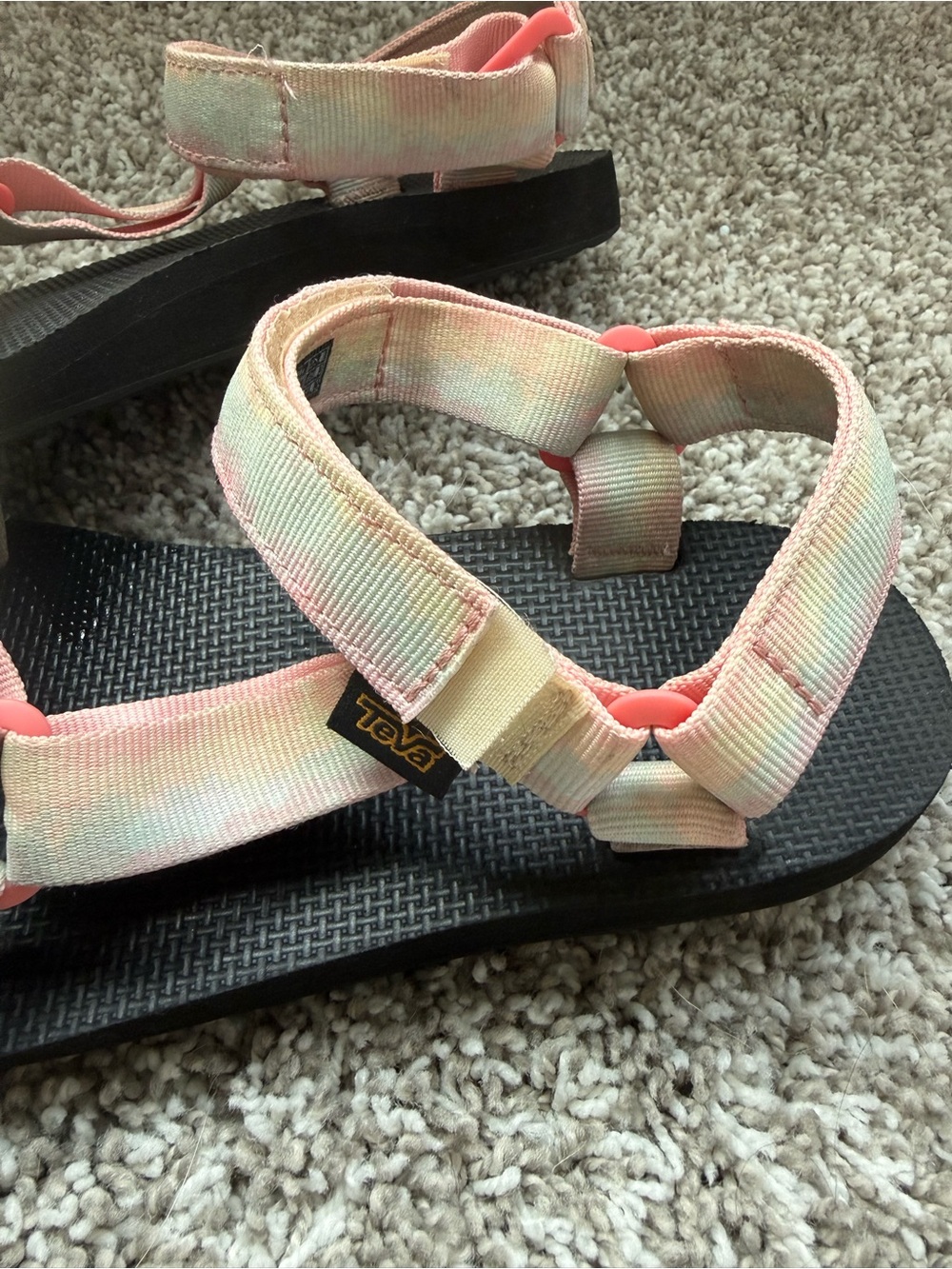 Teva Women's Tie-Dye Pink Multicolor Sport Sandals - Picture 3 of 4